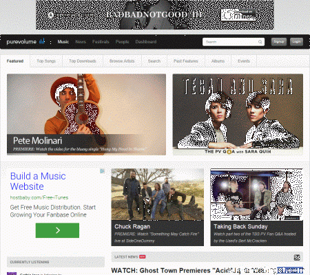 PureVolume audio hosting site