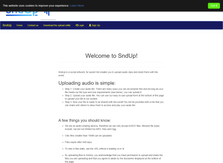 Visit SndUp.net audio host